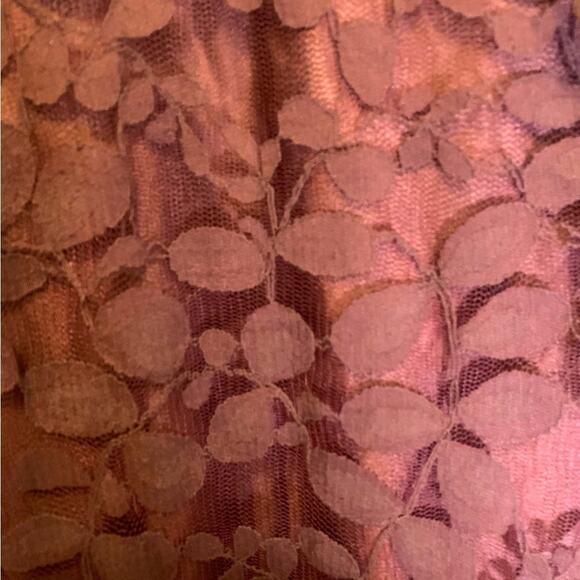 Garnet Hill Boheme Easy Lace Dress Mini Deep Mahogany Size 16 - Picture 5 of 7